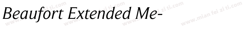 Beaufort Extended Me字体转换